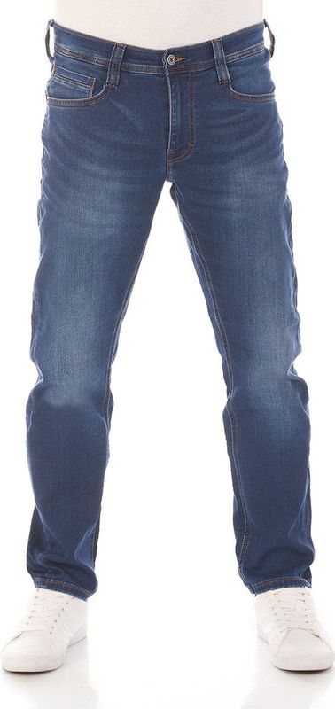 Mustang Heren Jeans Broeken Real X Oregon tapered Fit Blauw Volwassenen Denim Jeansbroek