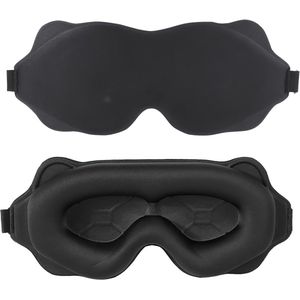 Oogmasker Slaap - Slaapmasker Vrouwen & Mannen - Extra Zacht - Zwart