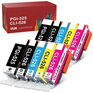 Canon PGI-525XL / CLI-526XL Inktcartridges - 10-pack - Geschikt voor Pixma