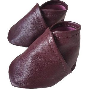 Toetie & Zo Leren Baby Slofjes - Aubergine - Paars - Laarsjes - Schoentjes - Maat 0-12 maanden - Maat 16