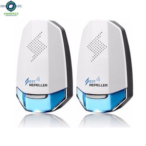 Ammerce® Pest Repeller - 2 Pack - Ultrasonische Ongedierte Bestrijder - Muizenverjager - Muizen Bestrijden - Ultrasone verjager - Insectenverjager - Pest Repeller - Geen Geluid - 100% Veilig