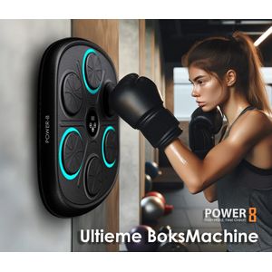 Power-8 Ultieme Boksmachines met bluetooth speaker en LCD teller - Meerder niveaus instelbaar - slimme boks machine - boxing machine - bokszakken - boksbal - boksmachine - fitness - cardio - afslanken - behendigheidstraining - focus - boxmachine