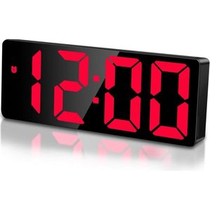 EXCITAT Wekker - LED digitale wekker - Oplaadbaar - Verstelbaar - Geschikt voor thuis, slaapkamer en kantoor
