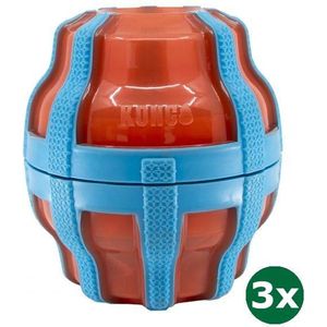 Kong treat spinner voer / snack dispenser oranje / blauw 3x 17x15x17 cm