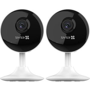 Spy Camera - Bewakingscamera - Spycam 2-pack draadloze beveiligingscamera voor binnen met app 1080P wifi-camera voor thuis - 10M nachtzicht - bewegingsdetectie alarm - tweewegaudio