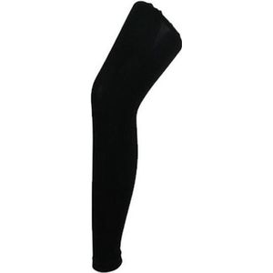 Grote maat thermo legging zwart voor dames - Maat 44/XXL - Thermo ondergoed broeken met fleece voering - Wintersport accessoires 2XL (44)