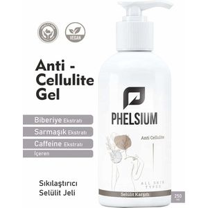 PHELSIUM Rozemarijnextract / Klimop-extract / Cafeïne- extract Anti-cellulitis en Striae Verstevigende Gel 250 ml