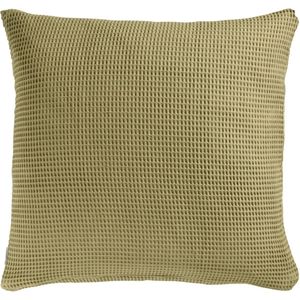 Heckett & Lane Wafel Kussensloop Katoen -50x50cm- Olive Green