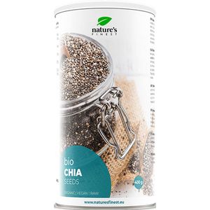 Nature's Finest Chiazaden Bio 400g | 100% biologisch geteeld, Bron van omega-3 en omega-9, Hoog eiwitgehalte, Hoog gehalte aan voedingsvezels, Bron van mineralen