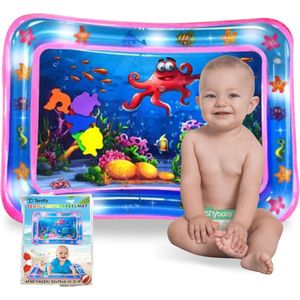 Tenify Waterspeelmat - Watermat - Speelkleed - Opblaasbaar - Tummy Time - Baby Speelgoed 0 Jaar - Kraamcadeau - Roze