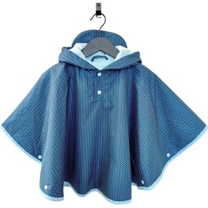 Ducksday- regenponcho kind – waterdicht – winddicht – fleece gevoerd – Ranger - blauw – 2 jaar