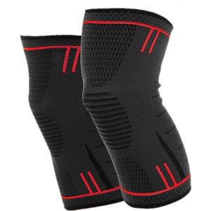 Atletiek kniebrace compressie mouw - mannen vrouwen - kniebeschermers - hardlopen sport - meniscus traan - artritis gewrichtspijnbestrijding - fitness letsel herstel - groot rood
