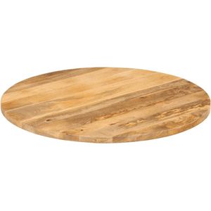 vidaXL Ronde Tafelblad Mangohout - 80x2,5 cm Houten Tafelblad - Mangohout - Tafelblad Vervangen - Eetkamerset - Rustic Design
