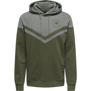 ONLY & SONS Hoodie ONSNEWWAGNER Groen/Grijs