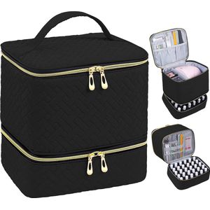 YONO Nagellak Koffer met Organizer - Nagelkoffer - Tas - Opbergen - Zwart