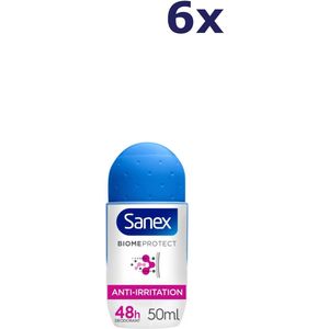 Sanex Biome Protect Dermo Anti-Irritation Deo Roller - 6 x 50 ml
