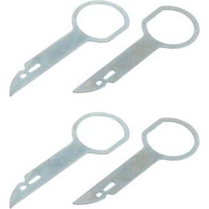 Knaak- Demontage Sleutel Autoradio- Audi- 4 Stuks- Zilver