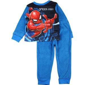 Marvel Spiderman Pyjama - Fleece - Blauw - Maat 98