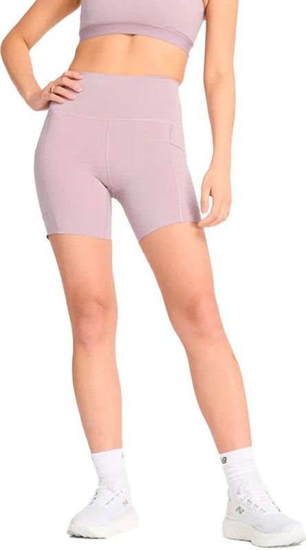 New Balance Sleek Pocket 6´´ Korte Broek Roze L Vrouw