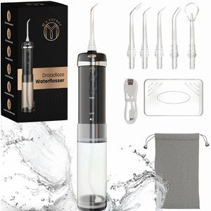 M's Corner Waterflosser Draadloos - Monddouche - Flos - Flosser - Tongschraper - 5 Opzetstukken - Tanden en Beugel Reinigen