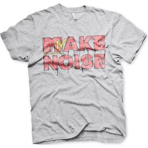 MTV Heren Tshirt -L- Make Noise Grijs