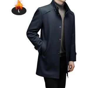 Livano Mantel Heren - Tussenmantel - Jas - Mantelpakje - Trenchcoat - Overjas - Overcoat - Winter - Marineblauw- L