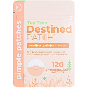 Destined® Pimple patch - High-Grade Hydrocolloïd - Puistjes Absorberende Patch met Tea Tree en Calendula in 4 Formaten - Vegan - Acne Patches - Puisten Verwijderaar - Met E-Book