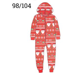 Kerst Onesie | Fleece | RED | MT: 3-4 jaar