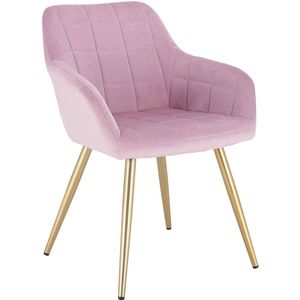 Rootz Velvet Eetkamerstoel - Comfortabele stoel - Stijlvolle zitting - Ergonomisch ontwerp, duurzame constructie, vloerbescherming - 43 cm x 55 cm x 81 cm