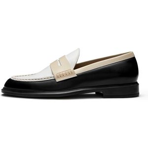 Isabel Bernard - Dames - Loafers - Wit/Zwart/Crème - Maat 42