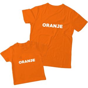 Matching oranje shirts Vader & Kind Oranje | Maat XL + 80 | shirts voor vader en kind | WK / EK, Koningsdag, Nederland
