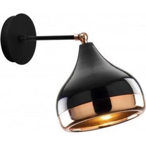 Moderne wandlamp zwart koper 17 cm - Yava