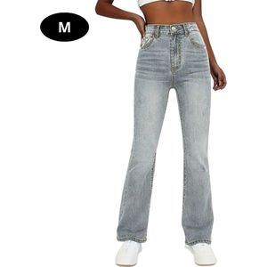 Bovista Lange Broek Dames - Spijkerbroek - Broeken - Spijker - Pants - Jeans - Trouser - Loose Fit - Straight Leg - Denim - Blauw - Maat M