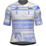 Santini Tdf Arrivée Arc De Triomphe 2025 Korte Mouw Wielertrui Paars L Man,Vrouw