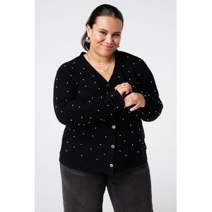 MS Mode Vest Vest met parels en knoopsluiting