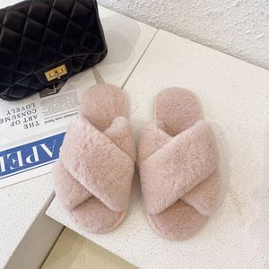 Dames winterpantoffels - Pantoffels met traagschuim - Antislip comfortabele katoenen pantoffels - Dames winterpantoffels met open neus - Crossover pantoffels voor thuis - Geschikt voor binnen/buiten - 36/37