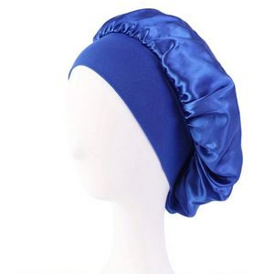 Livano Zijden Slaapmuts - Satijnen Nachtmuts - Silk Bonnet - Sleep Cap - Haarverzorging - Satin - Verstelbaar - Voor Zacht & Stralend Haar - Blauw