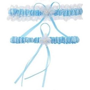 Jumada's - Kousenband - Bruiloft - Vrijgezellenfeest - Lingerie - Sexy Look - Licht Blauw