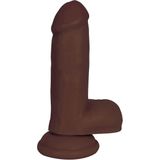 Curve Toys Dildo met Ballen - 15 cm brown