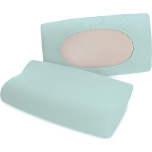 Schlafgut - Pure Flexibele Kussensloop - Petrol Light - S-XL