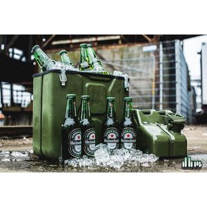 Jerrycan Giftbox - Groen - Stalen Jerrycan - 20L - Multifunctioneel Cadeau