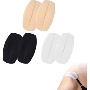 Bra Shoulder Pad Silicone Pack of 6 Bra Accessories Bra Accessories Adhesive Shoulder Padding Bra Straps Non-Slip Shoulders Beige Black White Pain Relief