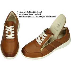 Solidus -Dames - cognac/caramel - sneakers - maat 41.5