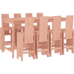 vidaXL Tuinbarset - Tuinbarsets - Tuinset - Eethoek - 9-delige Tuinset massief douglashout
