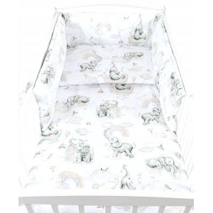 BabyLux babybeddengoedset 4-delig 120x90cm katoen met minky