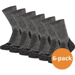 Xtreme - Hiking Sokken - Antraciet - 6 Paar - Extra Warm - Anatomisch Gevormd Voetbed