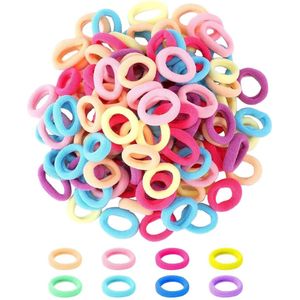 Small Hair Bobbles, Elastic Hair Bobbles, Various Colours, Small Hair Bobbles, Mini Seamless Hair Bands, Mini Hair Band, Multi-Colour, Soft (Pack of 200)