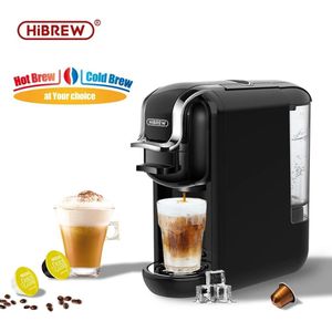 HiBrew - 4 in 1 Koffiezetapparaat - Senseo - Meerdere Capsules - Koffiepadmachine - Koffiemachine - Cappuccino - Latte - Heet/Koud - 19B - 1450W - Zwart