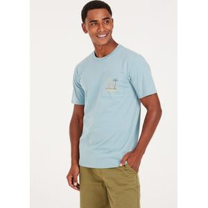 Protest Prtaston – T shirt Heren – Korte mouwen – Ronde hals – Tourmaline Blue