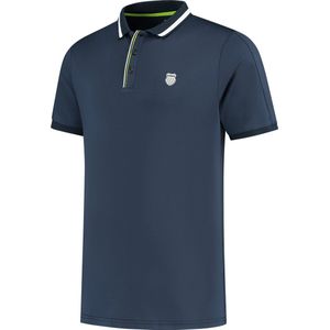 K-Swiss Hypercourt Polo Heren - Maat XL - Blauw - Tennis Polo - Padel Polo